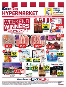 Pick n Pay Hypermarket Eastern Cape : Weekend Winners (28 May - 31 May 2026)