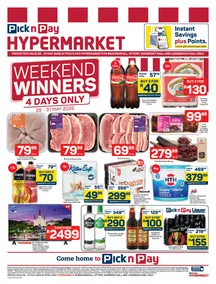 Pick n Pay Hypermarket Western Cape : Weekend Winners (28 May - 31 May 2026)