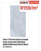 Floor Tile Porcelain Screed Grey Concreto Polished 600 x 1200mm (2.16 Sqm/Box) 81498852-Per Sqm