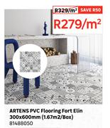 Artens PVC Flooring Fort Elin 300 x 600mm (1.67 Sqm/Box) 81488050-Per Sqm