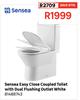 Sensea Easy Close Coupled Toilet With Dual Flushing Outlet White 81488743