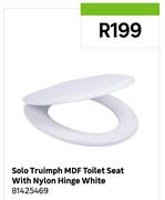 Solo Truimph MDF Toilet Seat With Seat With Nylon Hinge White 81425469