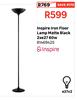 Inspire Iron Floor Lamp Matte Black 2 x E27 60W 81469425