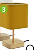 Inspire Pecan Table Lamp E14 x 1 Fabric Akora-Each