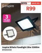 Inspire Wilets Floodlight 30W 3300lm 81505550