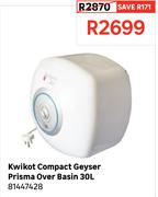 Kwikot Compact Geyser Prisma Over Basin 81447428-30Ltr 