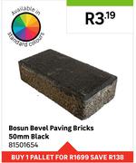 Bosun Bevel Paving Bricks Black-50mm