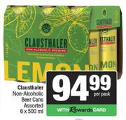 Clausthaler Non-Alcoholic Beer Cans Assorted-6 x 500ml Per Pack