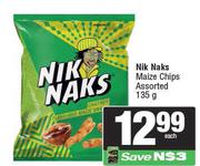 Nik Naks Maize Chips Assorted- 135g
