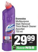 Domestos Multipurpose Stain Removal Thick Bleach Cleaner Assorted-750ml