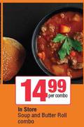 In Store Soup And Butter Roll Combo-Per Combo