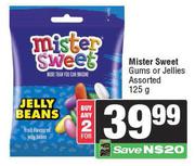 Mister Sweet Gums Or Jellies Assorted-For Any 2 x 125g