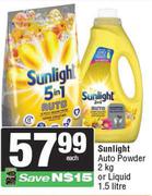 Sunlight Auto Power 2kg Or Liquid 1.5ltr-Each