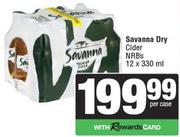 Savanna Dry Cider NRBs-12 x 330ml Per Case