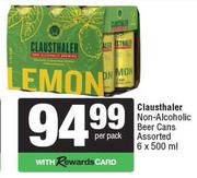Clausthaler Non Alcoholic Beer Cans-6 x 500ml Per Pack