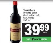 Tassenberg Dry Red Wine Incl Bottle Cost & Excl Crate)-750ml