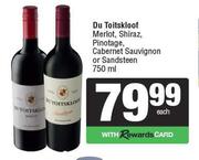 Du Toitskloof Merlot, Shiraz, Pinotage, Cabernet Sauvignon Or Sandsteen-750ml Each