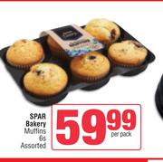 Spar Bakery Muffins Assorted-6s Per Pack