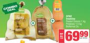 Spar Freshline Peeled Onions 1kg. Potatoes 1.5kg & Butternut 2s-For All Combo Deal