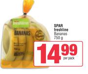 Spar Freshline Bananas-750g Per Pack