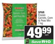 Spar Frozen Carrots, Corn & Peas Mix-1Kg