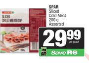 Spar Sliced Cold Meat Assorted-200g Per Pack