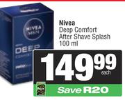 Nivea Deep Comfort After Shave Splash-100ml