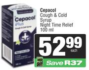 Cepacol Cough & Cold Syrup Night Time Relief-100ml