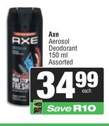 Axe Aerosol Deodorant Assorted-150ml