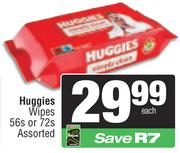 Huggies Wipes 56's Or 72's Pack Assorted-Each
