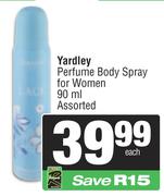 Yardley Perfume Body Spray For Women-90ml