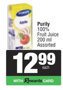Purity 100% Fruit Juice Assorted-200ml