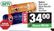Bakers Blue Label Marie Biscuits Assorted-For 2 x 200g