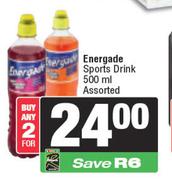 Energade Sports Drink Assorted-For 2 x 500ml