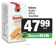 Bakers Rusks Assorted-450g