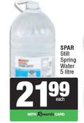 Spar Still Spring Water-5L