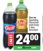 Coo-ee Sparkling Flavoured Soft Drink-For 2 x 2L