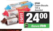Spar Cream Biscuits Assorted-For 3 x 125g