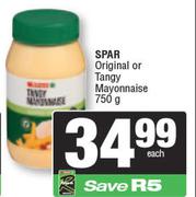 Spar Original Or Tangy Mayonnaise-750g