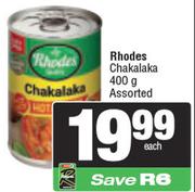 Rhodes Chakalaka Assorted-400g