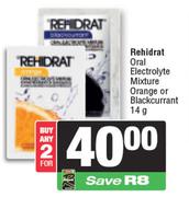Rehidrat Oral Electrolyte Mixture Orange Or Blackcurrant-For 2 x 14g