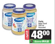 Purity Baby Food Assorted-For 3 x 200ml
