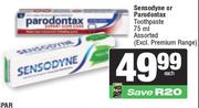 Sensodyne Or Parodontax Toothpaste Assorted-75ml
