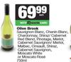 Olive Brook Sauvignon,Chenin,Shiraz,Cabernet,Red,Pinotage,Malbec,Cinsault Moscato Rose-750ml Each