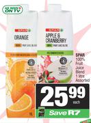 Spar 100% Fruit Juice Blend Assorted-1L