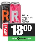 Reboost Energy Drink Assorted-For 2 x 500ml