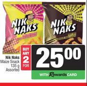 Nik Naks Maize Snack Assorted-For 2 x 135g