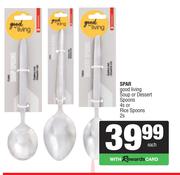 Spar Good Living Soup Or Dessert Spoons 4s Or Rice Spoons 2s