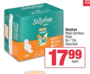 Stayfree Maxi Sanitary Pads Assorted-8s/10s