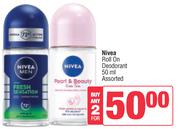 Nivea Roll On Deodorant Assorted-For 2 x 50ml